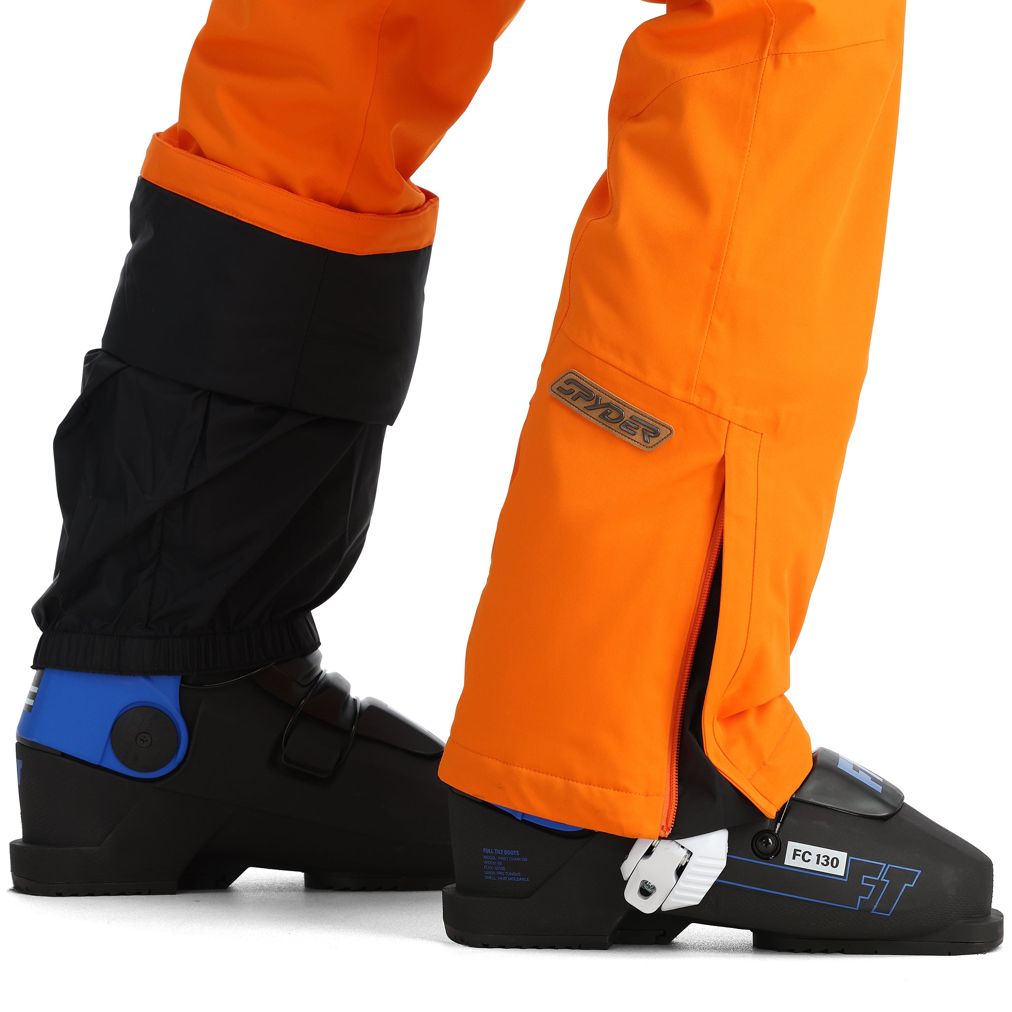 Spyder Men's Dare Insulated Pant - Black pants with a subtle pattern of thin white lines on the upper thigh area.