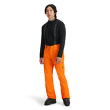 Spyder Men's Dare Insulated Pant - Black pants with a subtle white logo on the left thigh and black zippers at the ankles.