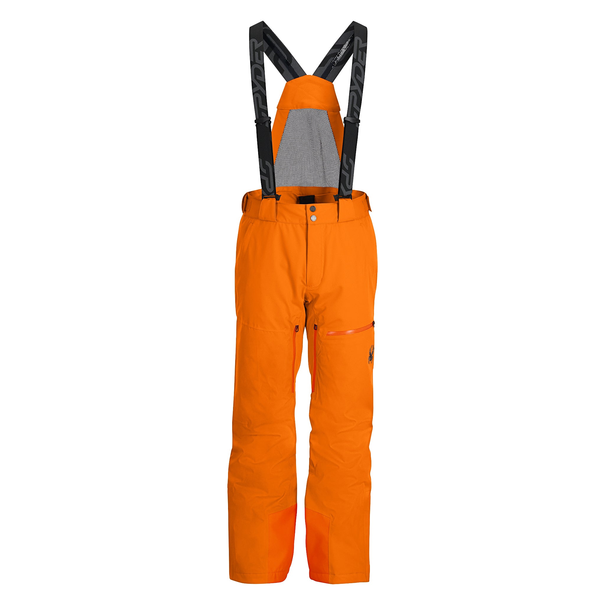 Spyder Men's Dare Insulated Pant - Black snow pants with a subtle pattern of thin white lines on the upper thigh area.