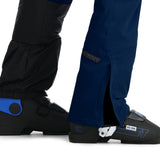 Spyder Men's Dare Insulated Pant - Black ski pants with a subtle pattern of thin, horizontal lines on the upper thigh area.