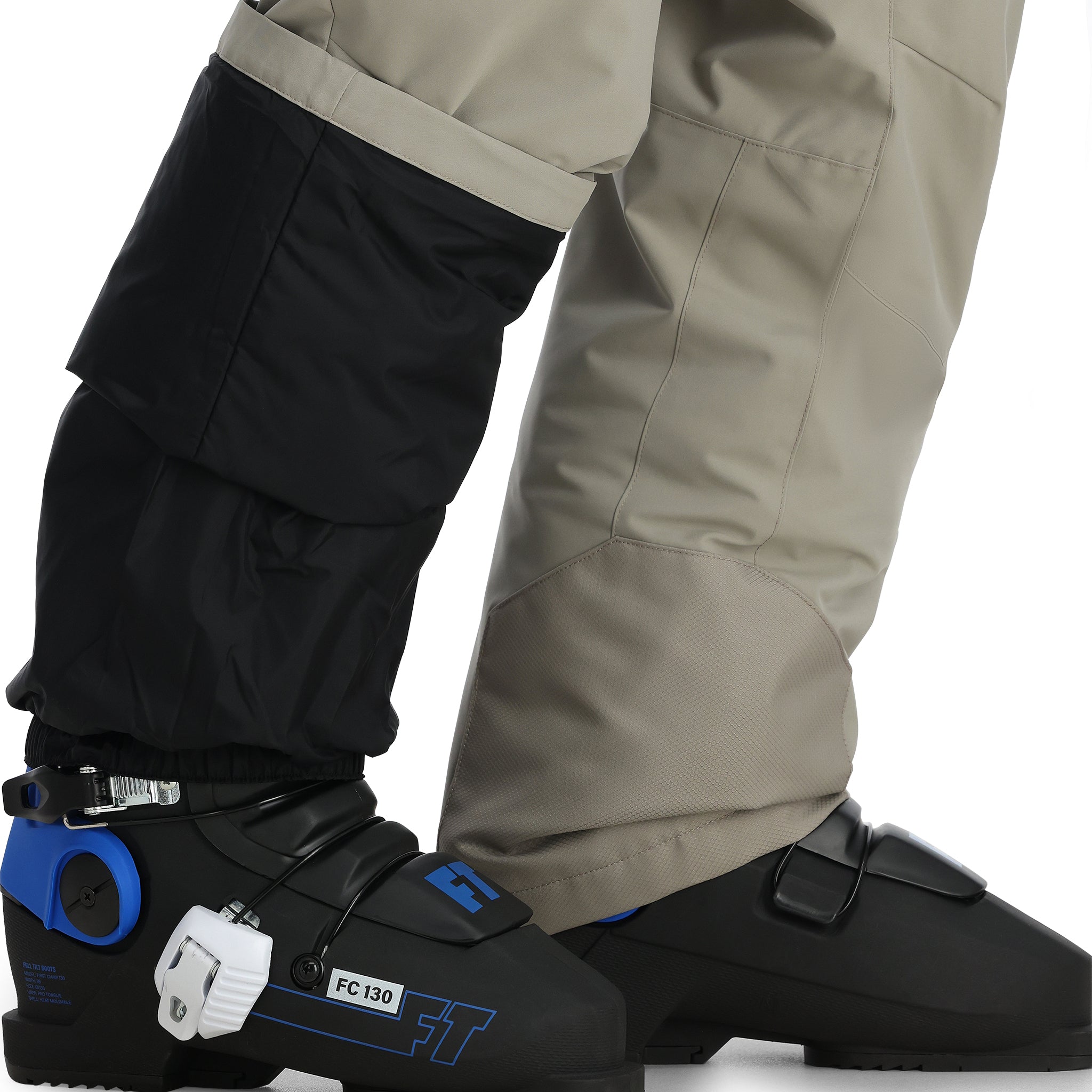 Spyder Men's Sentinel Insulated Pants - Black pants with a subtle pattern of thin, diagonal stripes on the upper thigh area.