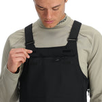 Spyder Men's Terrain Insulated Bib Pants - Black bib pants with black elastic suspenders and a zippered fly.