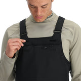 Spyder Men's Terrain Insulated Bib Pants - Black bib pants with black elastic suspenders and a zippered fly.