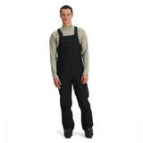 Spyder Men's Terrain Insulated Bib Pants - Black bib pants with adjustable straps and zippered pockets.