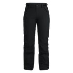 Spyder Women's Section Insulated Pants 2025 - Black insulated ski pants with a zippered pocket on the right thigh and two zippered pockets at the waist.