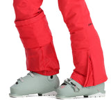 Spyder Women's Winner Insulated Pants 2025 - Solid black pants with a subtle pattern of thin, horizontal stripes on the lower leg.