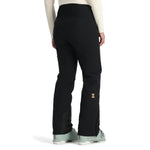 Spyder Women's Winner Insulated Short Pants - Black ski pants with a subtle white stripe on the side of each leg.