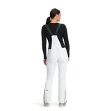 Spyder Women's Strutt Softshell Bibs - White bibs with a black waistband and logo on left leg.