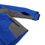 Spyder Boys' Turner Insulated Jacket 2025 - A royal blue jacket with a black zipper and gray accents on the chest and sleeves.