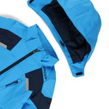 Spyder Boys' Leader Insulated Jacket 2025 - A light blue jacket with a black zipper and gray accents on the chest.