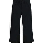 Spyder Junior Boys' Power Insulated Pants - Black ski pants with a subtle pattern of thin white lines on the left leg.