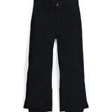 Spyder Junior Boys' Power Insulated Pants - Black ski pants with a subtle pattern of thin white lines on the left leg.