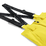 Spyder Junior Boys' Propulsion Insulated Pants - Black insulated ski pants with a black and grey patterned elastic waistband, featuring two black plastic buckles on each side.