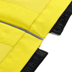 Spyder Junior Boys' Propulsion Insulated Pants 2025 - A pair of yellow ski pants with a textured pattern and black elastic cuffs at the ankles.