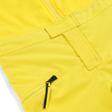 Spyder Boys' Expedition Insulated Bib Pant 2025 - Yellow bib pants with a black zipper and belt loops.