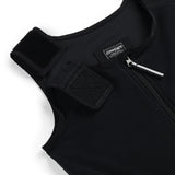 Spyder Boys' Expedition Insulated Bib Pant 2025 - Black bib pants with white stitching and a black zipper on the fly.