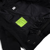 Spyder Girls' Zadie Synthetic Down Jacket 2025 - Black down-filled puffer jacket with white logo on chest and black zipper.