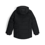 Spyder Girls' Zadie Synthetic Down Jacket 2025 - A black down jacket with a hood, featuring a zippered front and two side pockets.
