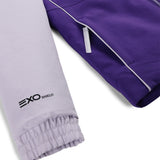 Spyder Youth Conquer Insulated Jacket 2025 - A light purple jacket with a darker purple logo on the chest and white accents around the zipper.