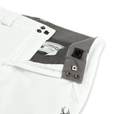 Spyder Junior Girls' Revel Insulated Pants 2025 - White snow pants with black logo on left leg, gray interior lining and belt loops.