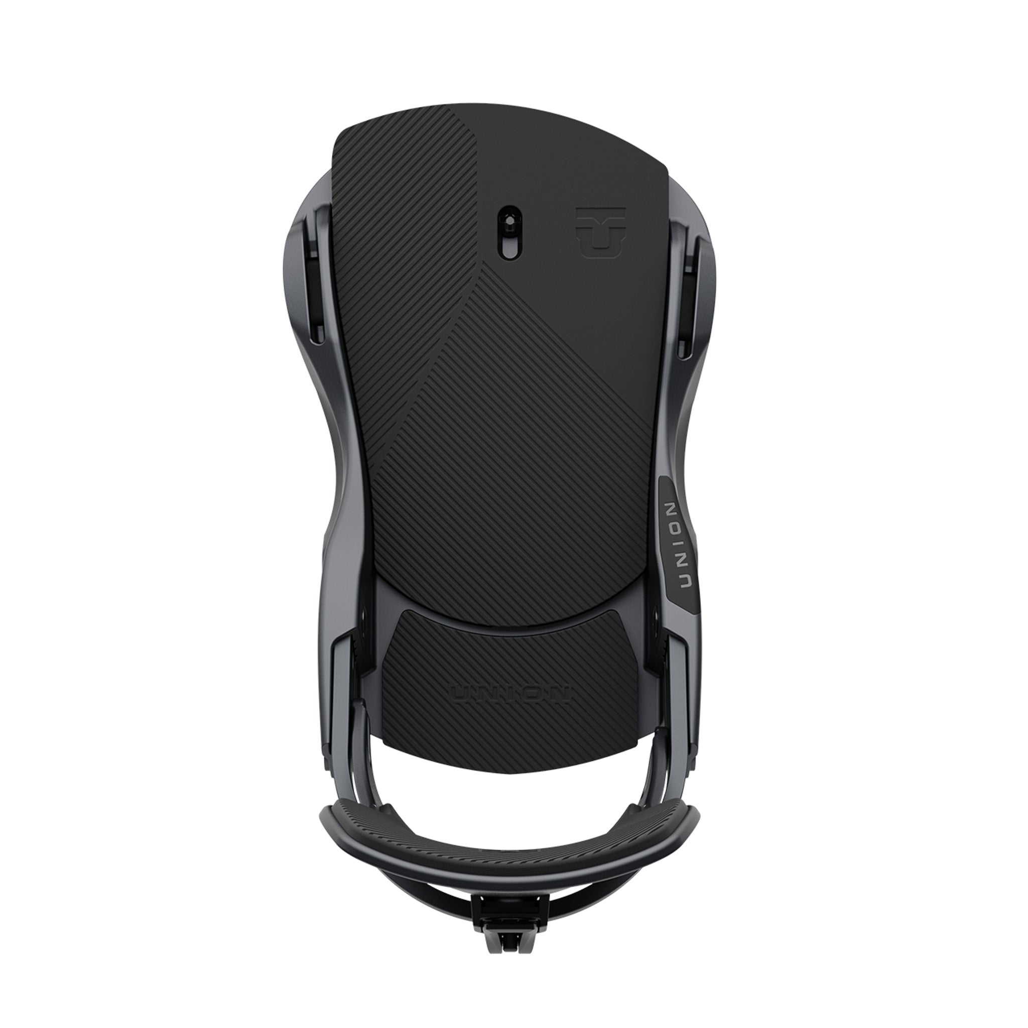 Union Force Snowboard Bindings 2025 - Black bindings with a sleek, modern design and silver hardware.