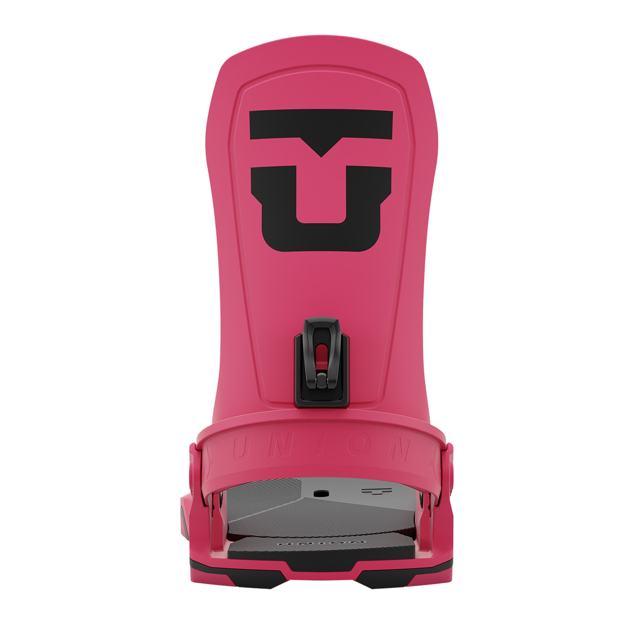 Union Force Snowboard Bindings 2025 - A pair of snowboard bindings with a sleek, modern design and a predominantly black color scheme.