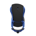 Union Force Snowboard Bindings 2025 - A blue snowboard binding with a black strap and buckle.