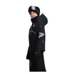 Obermeyer Juniors Mach 15 Insulated Jacket 2025 - A black jacket with a white logo on the chest and gray accents on the sleeves.