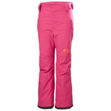 Helly Hansen Junior's Legendary Insulated Pant 2025 - A pair of pink snow pants with a shiny silver buckle on the waistband.