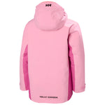 Helly Hansen Junior's Traverse Insulated Jacket 2025 - A light pink jacket with a hood, featuring a zippered front and two side pockets.