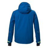 Killtec KOW 26 Insulated Jacket 2025 - A blue jacket with a hood, featuring reflective strips on the sleeves and chest.