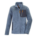 Killtec Junior's Kow 363 Fleece Jacket 2025 - A light blue fleece jacket with a zippered front and two pockets on either side.