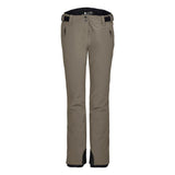Killtec Women's KSW 311 Stretch Pant 2025 - A pair of khaki-colored women's ski pants with a black waistband and two zippered pockets on either side.