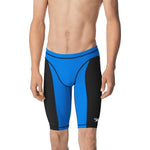 Speedo Vanquisher Jammer Tech Suit - A sleek black swimsuit with a subtle sheen, featuring a high waistband and streamlined design.