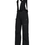 Obermeyer Junior's Enforcer Bib Pant 2025 - Black bib pants with adjustable straps and zippered pockets.