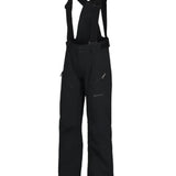 Obermeyer Junior's Enforcer Bib Pant 2025 - Black bib pants with adjustable straps and zippered pockets.