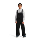 Obermeyer Junior's Carver Bib Pant 2025 - Black bib pants with adjustable straps and zippered pockets.