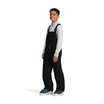 Obermeyer Junior's Carver Bib Pant 2025 - Black bib pants with adjustable straps and zippered leg pockets.