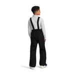 Obermeyer Junior's Carver Bib Pant 2025 - Black bib pants with adjustable straps and a zippered fly.