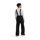 Obermeyer Junior's Carver Bib Pant 2025 - Black bib pants with adjustable straps and a zippered fly.