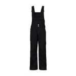 Obermeyer Junior's Carver Bib Pant 2025 - Black bib pants with adjustable straps and white logo on left leg.