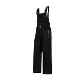 Obermeyer Junior's Carver Bib Pant 2025 - Black bib pants with white buttons and adjustable straps on the shoulders.