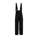 Obermeyer Junior's Carver Bib Pant 2025 - Black bib pants with a white logo on the left leg and adjustable straps at the waist.