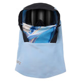 Anon MFI Fleece Helmet Hood - A light blue fleece hood with a black trim and a white tag that says "anon." in small letters.