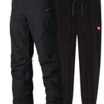 Women’s black 3-in-1 cargo pants with drawstring inner joggers