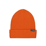 Union Low Cuff Beanie 2025 - A burnt orange beanie with a black label featuring the word "UNION" in white letters on the cuff.