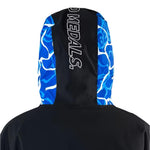 Beyond Medals Fullzip Insulated Jacket 2025 - A black jacket with a blue and white abstract pattern on the hood.