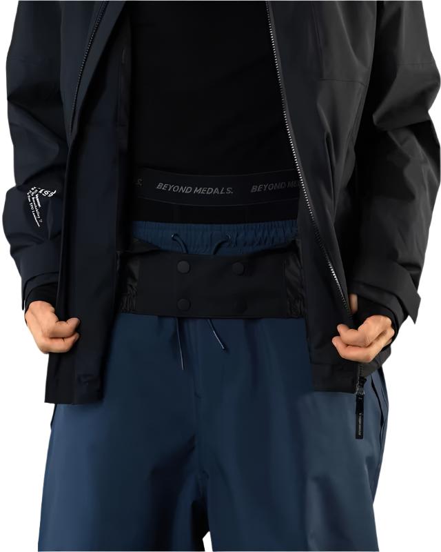 Beyond Medals Fullzip Insulated Jacket 2025 - A black jacket with white lettering on the left sleeve and a zipper down the front.