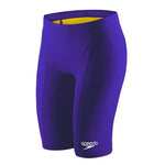 Speedo Vanquisher Jammer Tech Suit - A sleek, high-tech swimsuit with a solid black color and a subtle sheen to the fabric.