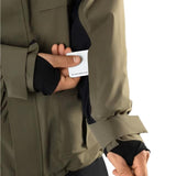 Beyond Medals Cargo Shell 2L Jacket 2025 - A khaki green jacket with a black zipper and two chest pockets.